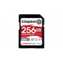 Kingston Canvas React Plus - Flash memory card - 256 GB - Video Class V60  /  UHS-II U3  /  Class10 - SDXC UHS-II
