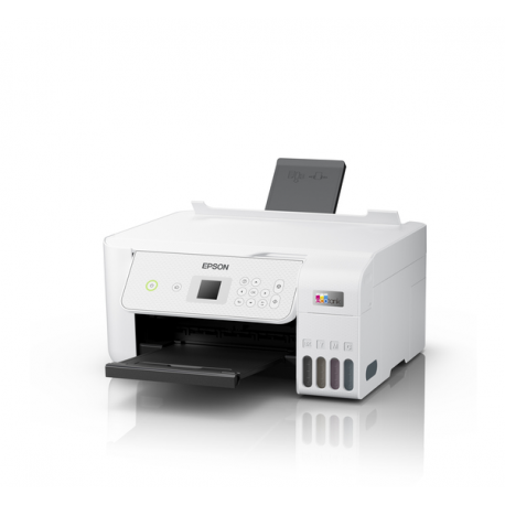 Epson EcoTank ET-2876 - Multifunction printer - colour - ink-jet - ITS - A4 (media) - up to 10 ppm (printing) - 100 sheets - USB, Wi-Fi - white - 4