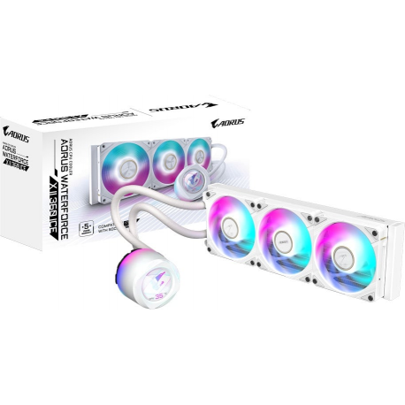 AORUS WATERFORCE X II 360 ICE - Processor liquid cooling system - (for: AM4, TR4, LGA1200, LGA1700, AM5, LGA115x Socket, sTR5) - copper - 120 mm - 9