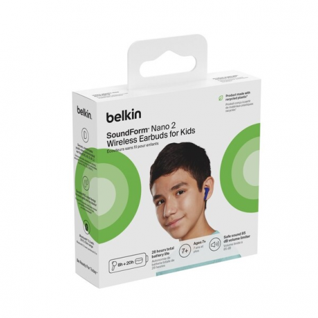 Belkin SoundForm Nano 2 for Kids - True wireless earphones with mic - in-ear - Bluetooth - blue - 5