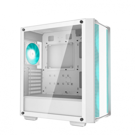 DeepCool CC560 WH V2 - Mid tower - ATX - windowed side panel (tempered glass) - no power supply (ATX / PS / 2) - white - USB / Audio - 5