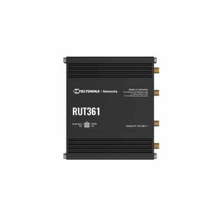 Teltonika RUT361 - Wireless router - WWAN - 2.4 GHz - 3G, 4G - DIN rail mountable, wall-mountable, surface-mountable - for P / N: BAT120000000, PR1KC640, PR1KS536, PR1US540, PR2PP10B, PR2VM20M, PR5MEC23, PR5MEC32 - 4
