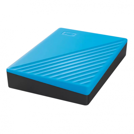 WD My Passport WDBR9S0060BBL - Hard drive - encrypted - 6 TB - external (portable) - USB 3.2 Gen 1 - 256-bit AES - sky - 2