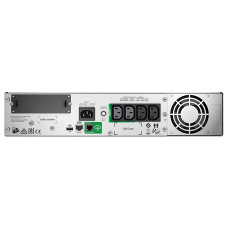 APC Smart-UPS SMT1500RM2UC - UPS (rack-mountable) - AC 120 V - 1 kW - 1440 VA - 1 x battery - USB, serial - output connectors: 6 - 2U - black - with APC SmartConnect - for P / N: SCL500RM1UC, SCL500RM1UNC, SMTL1000RM2UC, SMTL750RM2UC, SMX2000LVNCUS, SMX2000LVUS - 2