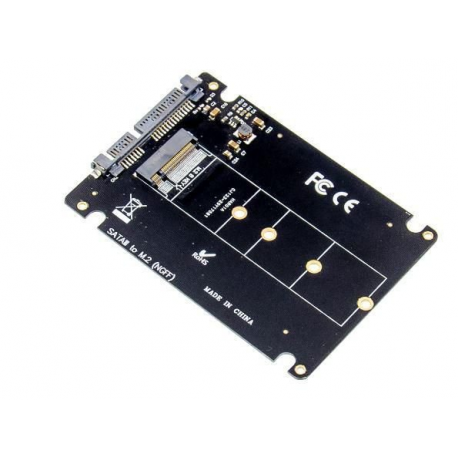 MicroConnect - Storage bay adapter - M.2 Card - SATA 6Gb/s - black - 0