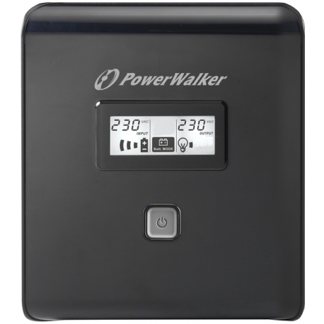 PowerWalker VI 1000 LCD - UPS - AC 220/230/240 V - 600 Watt - 1000 VA - 7 Ah - USB - output connectors: 4 - black - 5