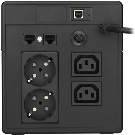 PowerWalker VI 1000 LCD - UPS - AC 220/230/240 V - 600 Watt - 1000 VA - 7 Ah - USB - output connectors: 4 - black - 12