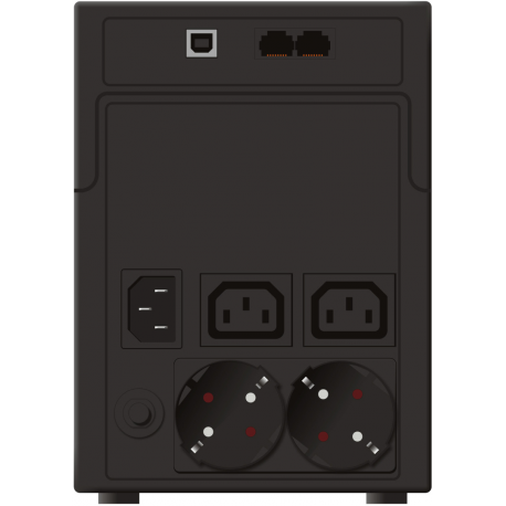 PowerWalker VI 1200 LCD - UPS - AC 230 V - 600 Watt - 1200 VA - 7 Ah - USB - output connectors: 4 - black - 9
