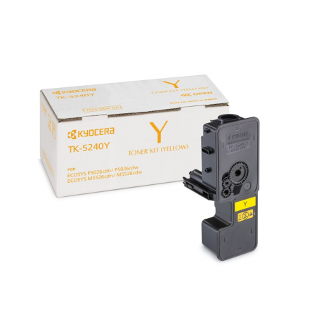 Kyocera TK 5240Y - Yellow - original - toner cartridge - for ECOSYS M5526, P5026 - 8