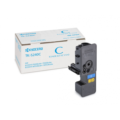 Kyocera TK 5240C - Cyan - original - toner cartridge - for ECOSYS M5526, P5026 - 8