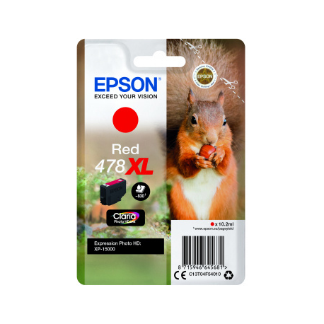 Epson 478XL - 10.2 ml - high capacity - red - original - ink cartridge - for Expression Home HD XP-15000 - 5