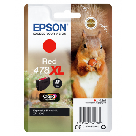 Epson 478XL - 10.2 ml - high capacity - red - original - ink cartridge - for Expression Home HD XP-15000 - 6