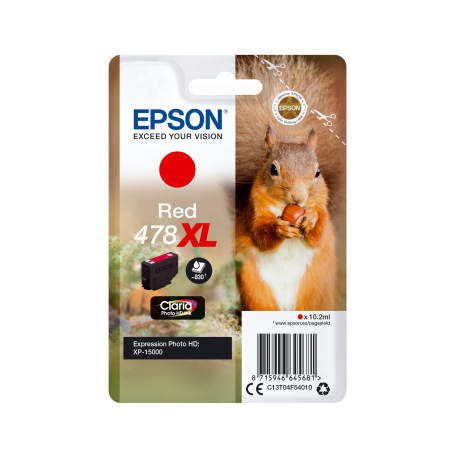 Epson 478XL - 10.2 ml - high capacity - red - original - ink cartridge - for Expression Home HD XP-15000 - 7