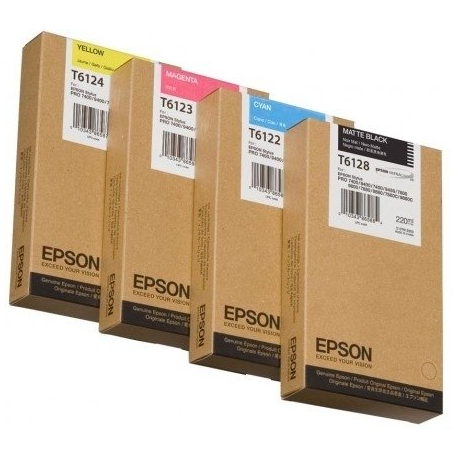Epson T6124 - 220 ml - yellow - original - ink cartridge - for Stylus Pro 7400, Pro 7450, Pro 9400, Pro 9450 - 2