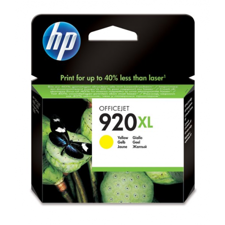 HP 920XL - 6 ml - High Yield - yellow - original - ink cartridge - for Officejet 6000, 6000 E609a, 6500, 6500 E709a, 6500A, 6500A E710a, 7000 E809a, 7500A - 2