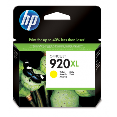 HP 920XL - 6 ml - High Yield - yellow - original - ink cartridge - for Officejet 6000, 6000 E609a, 6500, 6500 E709a, 6500A, 6500A E710a, 7000 E809a, 7500A - 60