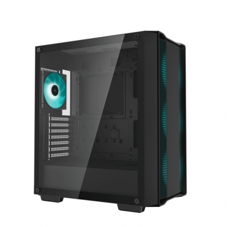 DeepCool CC560 V2 - Mid tower - ATX - windowed side panel (tempered glass) - no power supply (ATX / PS / 2) - black - USB / Audio - 4