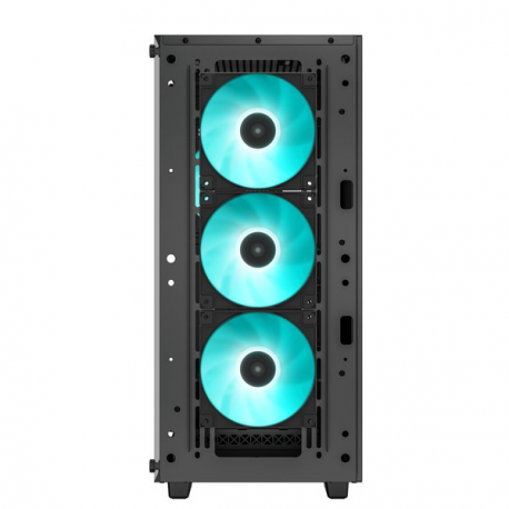 DeepCool CC560 V2 - Mid tower - ATX - windowed side panel (tempered glass) - no power supply (ATX / PS / 2) - black - USB / Audio - 9