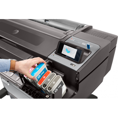 HP DesignJet Z6 PostScript - 44" large-format printer - colour - ink-jet - Roll (111.8 cm) - 2400 x 1200 dpi - up to 1.1 min / page (mono)  /  up to 1.1 min / page (colour) - capacity: 1 roll - Gigabit LAN, USB host - cutter - 20
