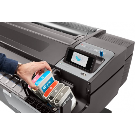 HP DesignJet Z6 PostScript - 24" large-format printer - colour - ink-jet - Roll (61 cm) - 2400 x 1200 dpi - up to 1.4 min / page (mono)  /  up to 1.4 min / page (colour) - capacity: 1 roll - Gigabit LAN, USB host - cutter - 7