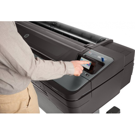 HP DesignJet Z6dr PostScript with V-Trimmer - 44" large-format printer - colour - ink-jet - Roll (111.8 cm) - 2400 x 1200 dpi - up to 1.1 min / page (mono)  /  up to 1.1 min / page (colour) - Gigabit LAN, USB host - cutter - 29