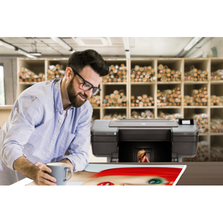 HP DesignJet Z9+ PostScript - 24" large-format printer - colour - ink-jet - Roll (61 cm) - 2400 x 1200 dpi - up to 1.5 min / page (mono)  /  up to 1.5 min / page (colour) - capacity: 1 roll - Gigabit LAN, USB host - cutter - 31