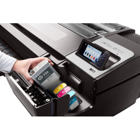 HP DesignJet T1700 - 44" large-format printer - colour - ink-jet - 1118 x 1676 mm - 2400 x 1200 dpi - up to 0.55 min / page - Gigabit LAN, USB host - cutter - 5