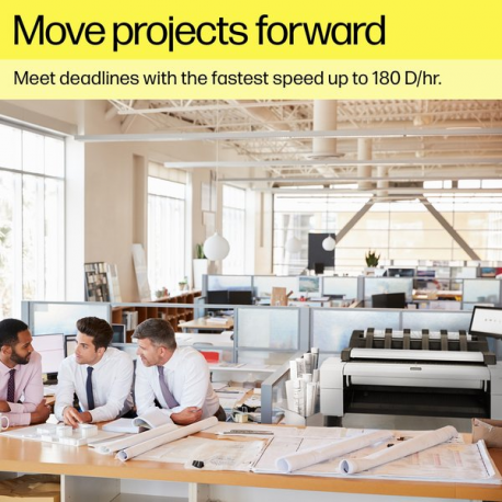 HP DesignJet T1600dr PostScript - 36" large-format printer - colour - ink-jet - Roll (91.4 cm x 91.4 m), 914 x 1219 mm - 2400 x 1200 dpi - up to 0.32 min / page (mono) / up to 0.32 min / page (colour) - capacity: 2 rolls - Gigabit LAN - cutter - 4