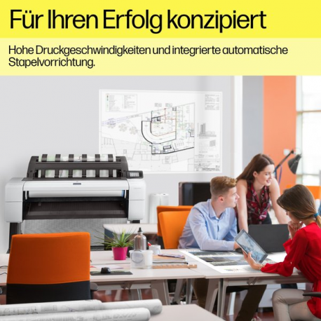 HP DesignJet T1600dr PostScript - 36" large-format printer - colour - ink-jet - Roll (91.4 cm x 91.4 m), 914 x 1219 mm - 2400 x 1200 dpi - up to 0.32 min / page (mono) / up to 0.32 min / page (colour) - capacity: 2 rolls - Gigabit LAN - cutter - 7