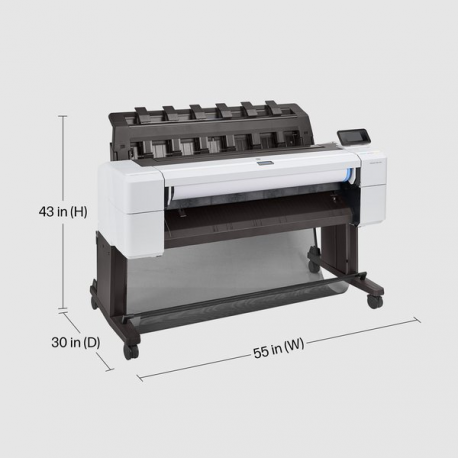 HP DesignJet T1600dr PostScript - 36" large-format printer - colour - ink-jet - Roll (91.4 cm x 91.4 m), 914 x 1219 mm - 2400 x 1200 dpi - up to 0.32 min / page (mono) / up to 0.32 min / page (colour) - capacity: 2 rolls - Gigabit LAN - cutter - 16