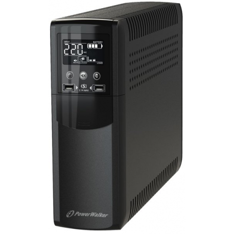 PowerWalker VI 1500 CSW - UPS - AC 170-280 V - 900 Watt - 1500 VA - 9 Ah - USB - output connectors: 4 - 2