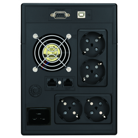 PowerWalker VI 3000 SCL - UPS - AC 162-290 V - 1800 Watt - 3000 VA - 9 Ah - RS-232, USB - output connectors: 4 - 12