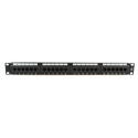 MicroConnect - Patch panel - black - 19" - 24 ports