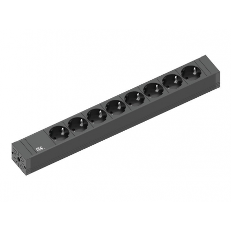 Bachmann CONNECT LINE - Power strip - output connectors: 8 - 2 m - black - 2