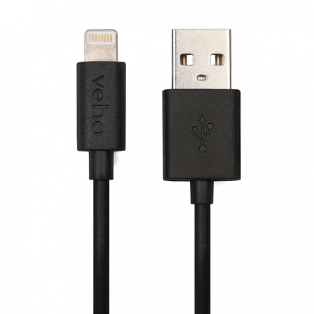 Veho - Lightning cable - USB male to Lightning male - 1 m - black - for Apple iPad / iPhone / iPod (Lightning) - 4
