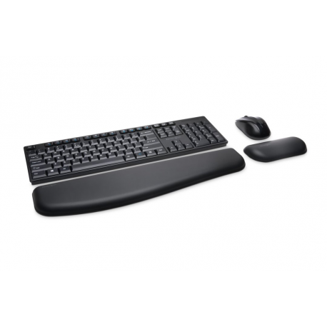 Kensington Pro Fit Low-Profile Desktop Set - Keyboard and mouse set - wireless - 2.4 GHz - German - black - 7