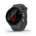 Garmin Forerunner 55 - Sport watch with band - silicone - display 1.04" - Bluetooth, ANT+ - 37 g - monterra grey