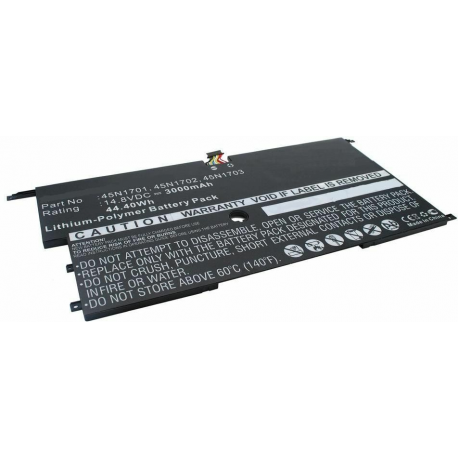 CoreParts - Laptop battery - lithium polymer - 3000 mAh - 44.4 Wh - black - for Lenovo ThinkPad X1 Carbon (2nd Gen) 20A7, 20A8 - 1