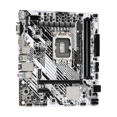 ASRock H610M-HDV / M.2+ D5 - Motherboard - micro ATX - LGA1700 Socket - H610 Chipset - USB 3.2 Gen 1, USB-C 3.2 Gen 1 - Gigabit LAN - onboard graphics (CPU required) - HD Audio (8-channel) - 1