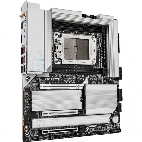 Gigabyte TRX50 AERO D - 1.0 - motherboard - extended ATX - Socket sTR5 - AMD TRX50 Chipset - USB 3.2 Gen 1, USB 3.2 Gen 2, USB4, USB-C 3.2 Gen 2x2 - 10 Gigabit LAN, 2.5 Gigabit LAN, Bluetooth, Wi-Fi - HD Audio (8-channel) - 2