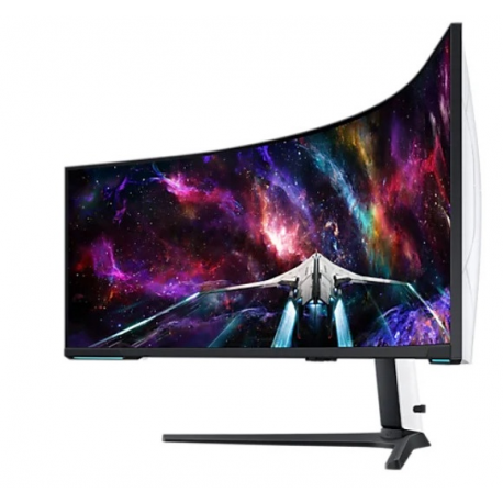 Samsung Odyssey Neo G9 S57CG954NU - G95NC Series - QLED monitor - gaming - curved - 57" - 7680 x 2160 Dual UHD @ 240 Hz - VA - 1000 cd / m² - 2500:1 - DisplayHDR 1000 - 1 ms - 3xHDMI, DisplayPort - black, white - 3