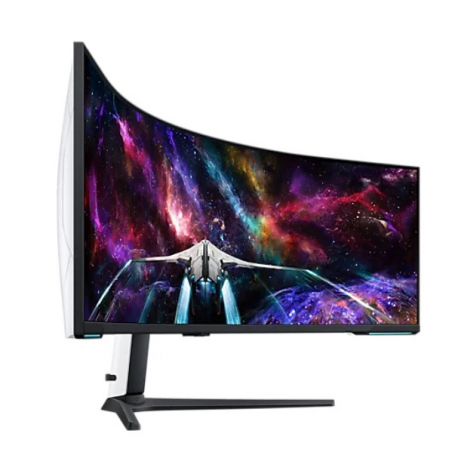 Samsung Odyssey Neo G9 S57CG954NU - G95NC Series - QLED monitor - gaming - curved - 57" - 7680 x 2160 Dual UHD @ 240 Hz - VA - 1000 cd / m² - 2500:1 - DisplayHDR 1000 - 1 ms - 3xHDMI, DisplayPort - black, white - 4