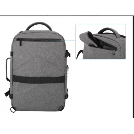 Manhattan Rome - Notebook carrying backpack - 17.3" - light grey - 2