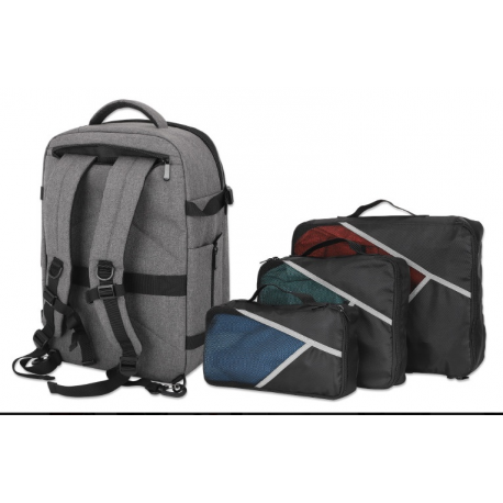 Manhattan Rome - Notebook carrying backpack - 17.3" - light grey - 4
