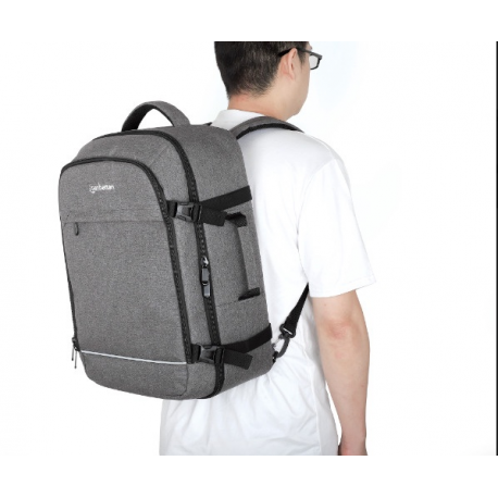 Manhattan Rome - Notebook carrying backpack - 17.3" - light grey - 12