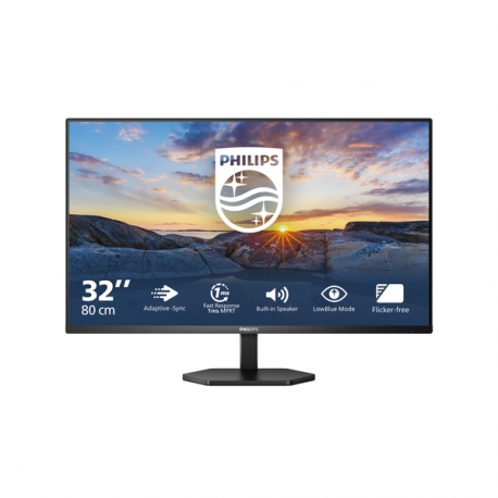 Philips 32E1N3100LA - 3000 Series - LED monitor - 32" (31.5" viewable) - 1920 x 1080 Full HD (1080p) @ 75 Hz - VA - 300 cd / m² - 3000:1 - 1 ms - 2xHDMI, VGA - speakers - textured black - 8