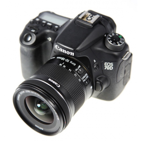 Canon EF-S - Wide-angle zoom lens - 10 mm - 18 mm - f / 4.5-5.6 IS STM - Canon EF - for EOS 100, 1200, 650, 70, 700, Kiss X6i, Kiss X7, Kiss X70, Kiss X7i, Rebel SL1, Rebel T5i - 2