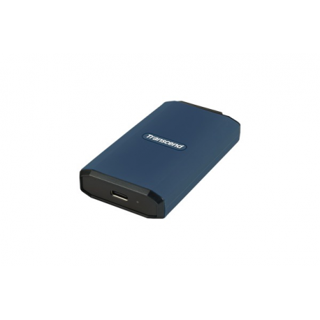 Transcend ESD410C - SSD - encrypted - 2 TB - external (portable) - USB (USB-C connector) - 256-bit AES - dark blue - 2