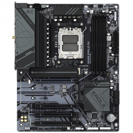 Gigabyte B650 EAGLE AX - Motherboard - ATX - Socket AM5 - AMD B650 Chipset - USB 3.2 Gen 1, USB 3.2 Gen 2, USB-C 3.2 Gen 1 - Gigabit LAN - onboard graphics (CPU required) - HD Audio (8-channel) - 2