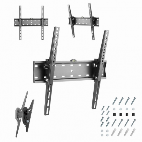 Gembird WM-55T-02 - Mounting kit (wall mount) - for LCD TV - steel - fine texture black - screen size: 32"-55" - 1